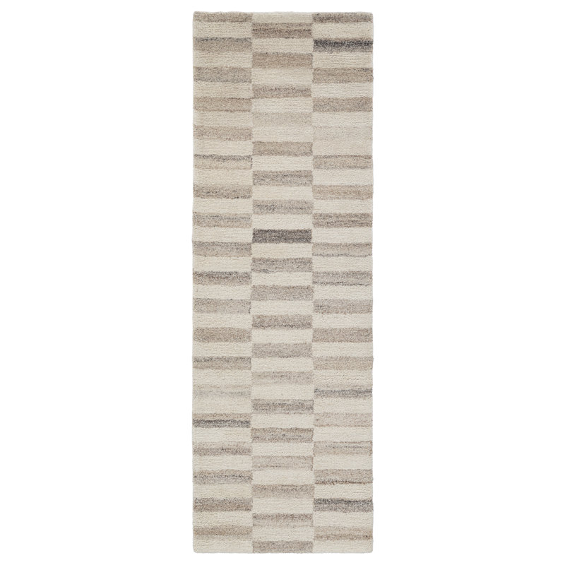 Steps Table Tufted Wool Indoor Rug, Runner 2'6" x 8'