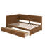 Lit de jour simple en bois avec tiroirs-487027246