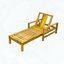 Chaise longue d'extérieur à dossier réglable en bois d'acacia