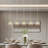 5-Light Dimmable Kitchen Island Linear Pendant