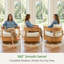 Chaise longue pivotante à 360 ° avec structure en bois d'acacia et coussins en oléfine-1041685814