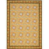 Hand-Knotted High-Quality Brown, Tan, and Yellow Area Rug