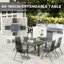 Steel Patio Dining Set Table,