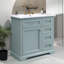 Ensemble de meuble-lavabo 36 po avec lavabo sous-comptoir en céramique - Rangement à fermeture en douceur - Compatible avec robinet 8 po?-1925593184