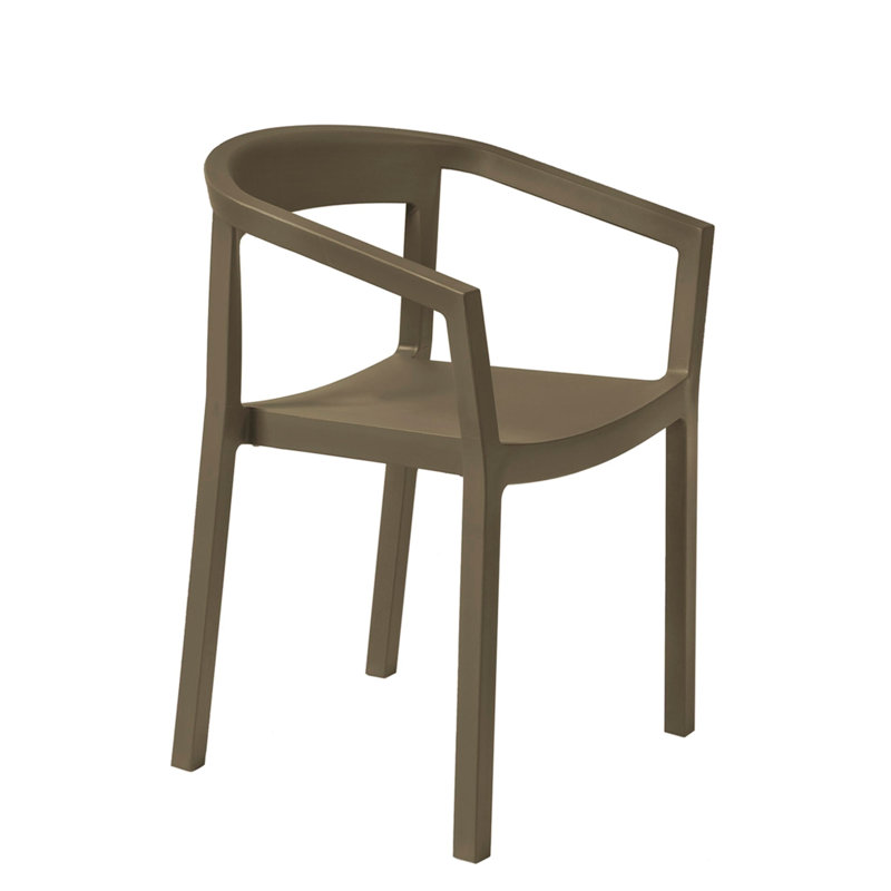Peach Outdoor Dining Armchair, Chocolate