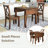 Space-saving Modern Walnut Dining Table Sets With Extendable Wood Design