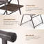 Chaise de patio pliante en tissu