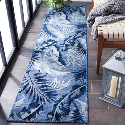 Tapis intérieur / extérieur bleu clair / bleu foncé Mazzola