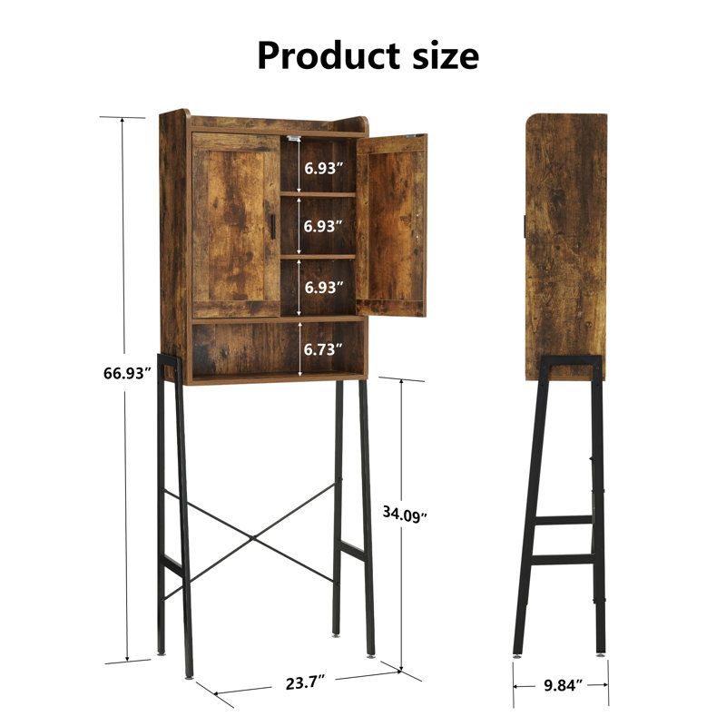 Jemekia Over The Toilet Storage, Brown