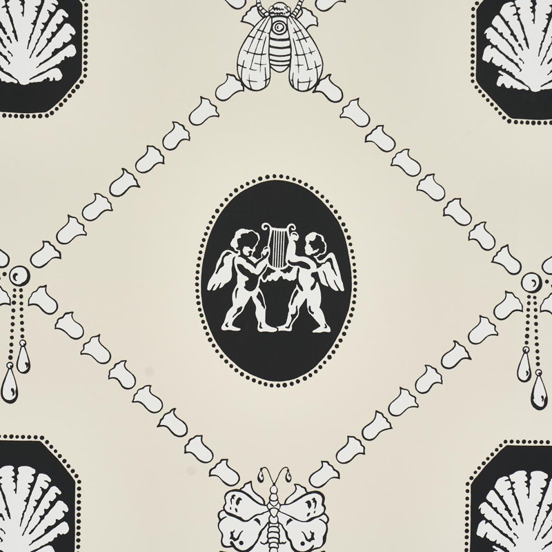 Schumacher X Backdrop Wallpaper Roll, Black