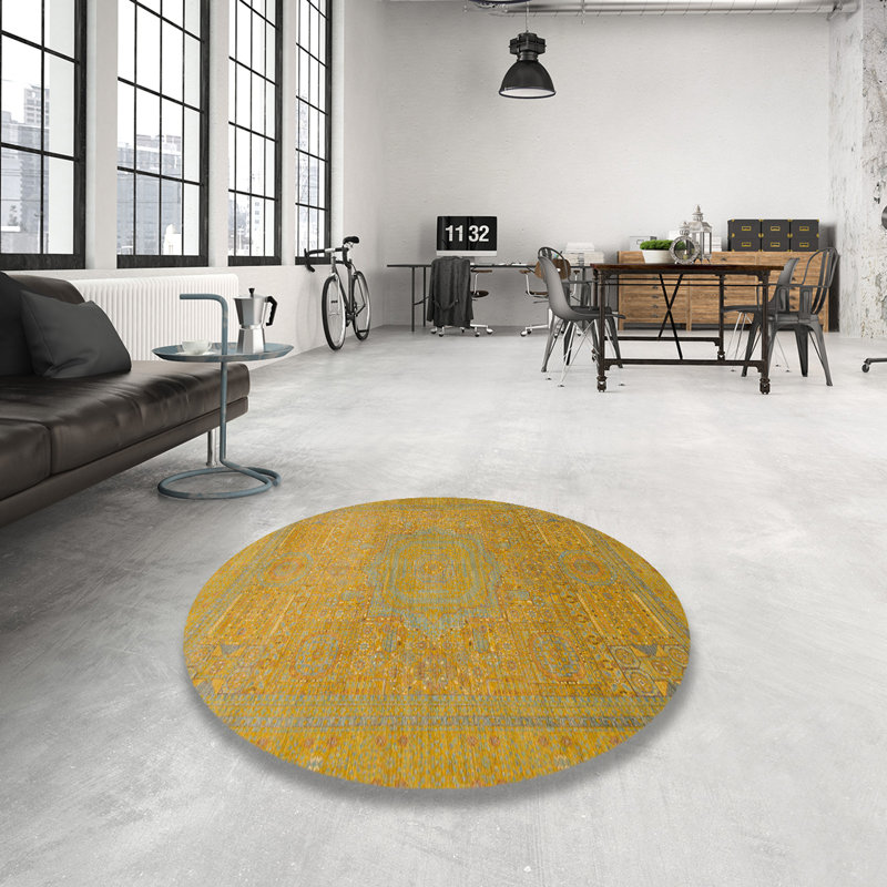 Tapis abstrait moderne 1466, Rond 8 pi