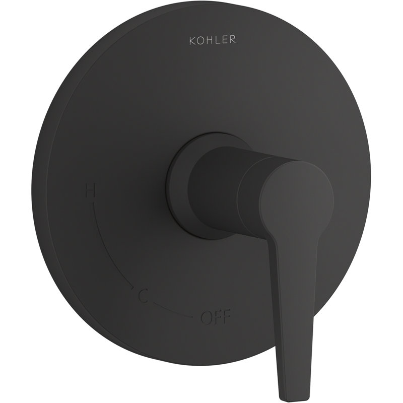 Garniture de valve de douche Pitch Rite-Temp, Noir mat