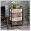Commode à 5 tiroirs, commode en tissu, rangement à 4 niveaux pour vestibule de chambre à coucher, unité de tour avec plateau en bois-1770071738