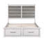 Lit plateforme antique et grand avec rangement pour pied de lit