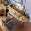 Bureau en bois massif Burlywood-1933672683