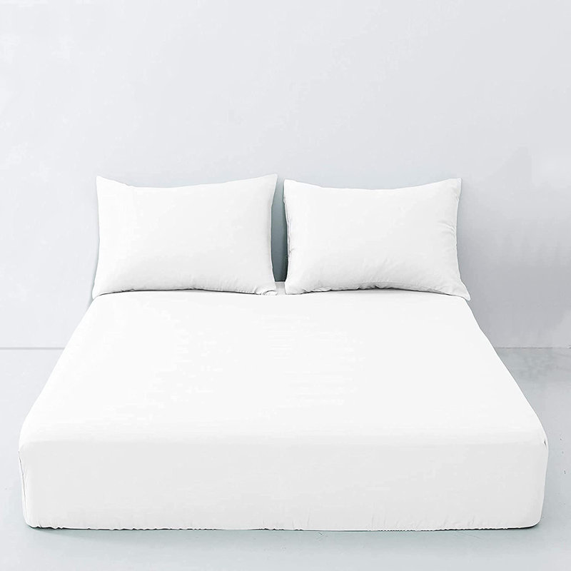 Organic Sateen Fitted Sheet, California King Fitted Sheet, White