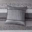 Ensemble de courtepointe réversible en jacquard 6 pièces avec coussins décoratifs gris / taupe très grand / très grand californien-117515557-117515556