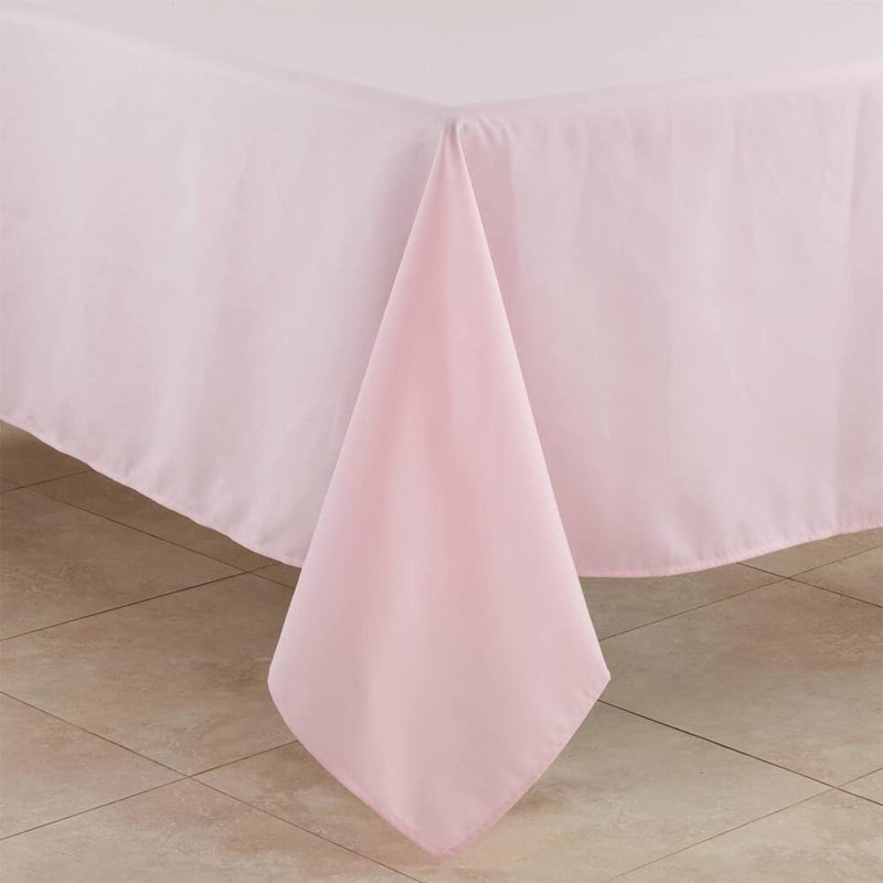 Daisylynn Rectangular Polyester Tablecloth, 84" L x 65" W, Pink