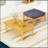 Charming Mid-Century Modern Ottoman And Coffee Table Set For Stylish Spaces