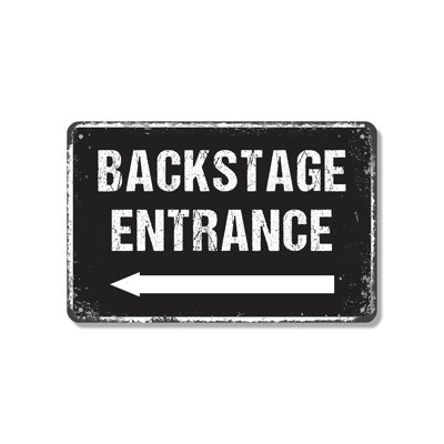 Panneau d'entrée en aluminium 12 po x 18 po Backstage