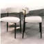 Chaise d'appoint Jaramillo en tissu beige et traitement de surface noir (ensemble de 2 pièces)