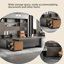 102.36"Modern Luxury Brown L-Shaped Solid Wood Office Desk-1468552814