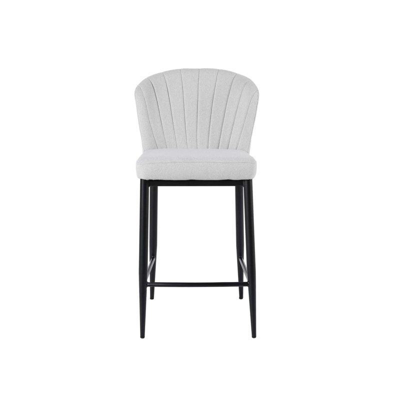 Ensemble de 2 tabourets ondulés, Blanc