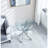 Round Tempered Glass End Table With Chrome Legs