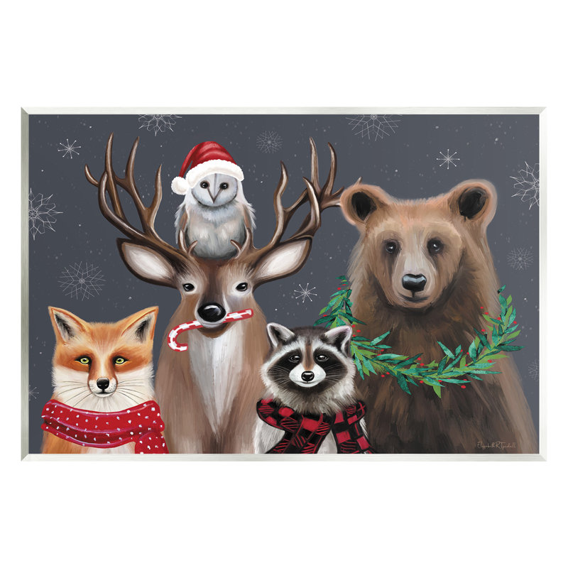 «Winter Woodland Animals» par Elizabeth Tyndall, H 10 po x l 15 po