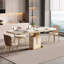 Table de salle à manger rectangulaire moderne de luxe moderne-104469547