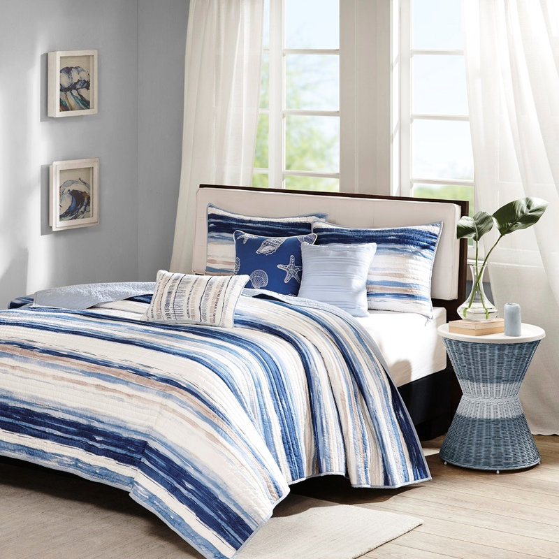 Ensemble de 6 coussins décoratifs 6 pièces - bleu pour très grand / très grand aquarelle, Bleu