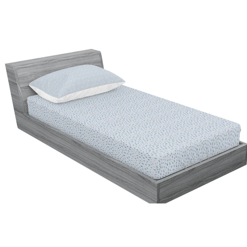 Microfiber Geometric Sheet Set, Twin Sheet Set with Fitted Sheet