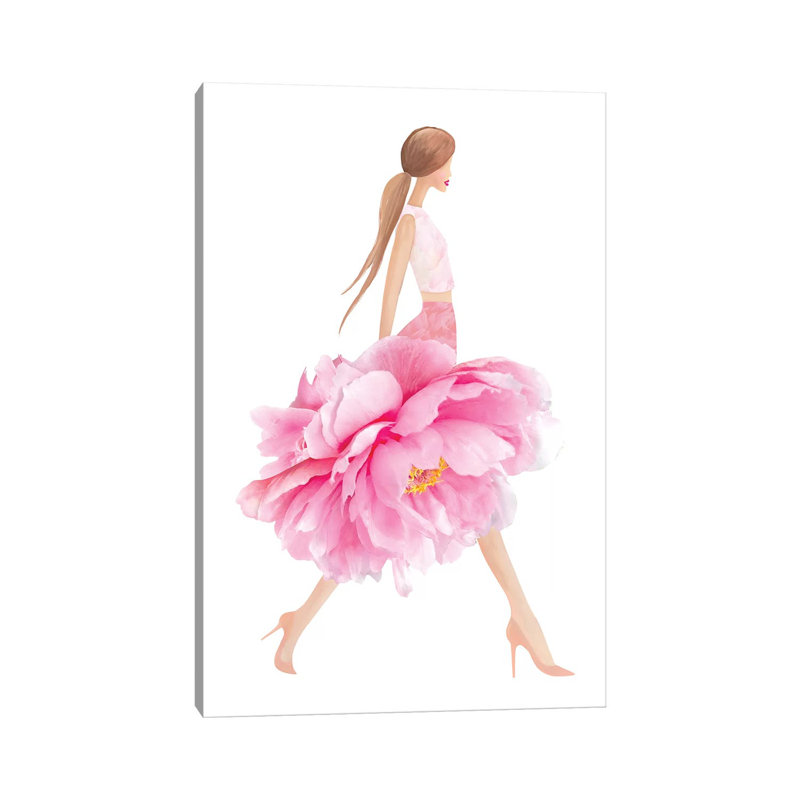 «Fashion Peony» par Valeriya Korenkova, impression sur toile tendue, H 12 po x l 8 po x P 0,75 po