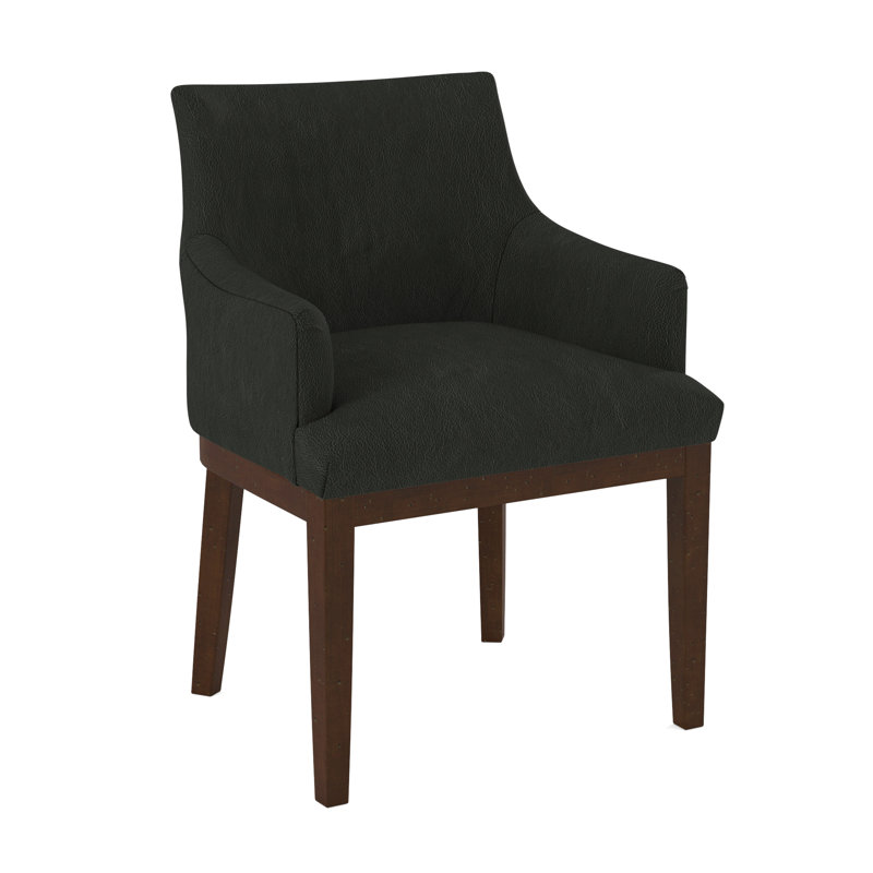 Upholstered Arm Chair, Salvador Asphalt, White