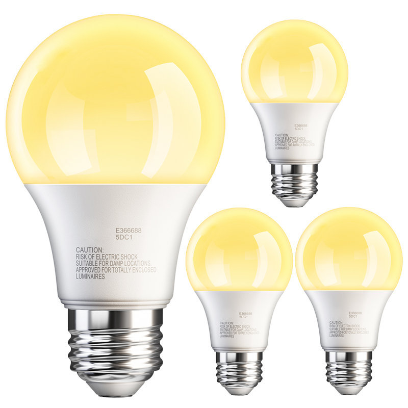Ampoule DEL, équivalent 100 W, forme standard A19, culot E26, non dimmable, blanc chaud 2700 K (paquet de 4), Ensemble de 4