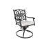 Ensemble repas rectangulaire pour l'extérieur avec chaise pivotante-110923794