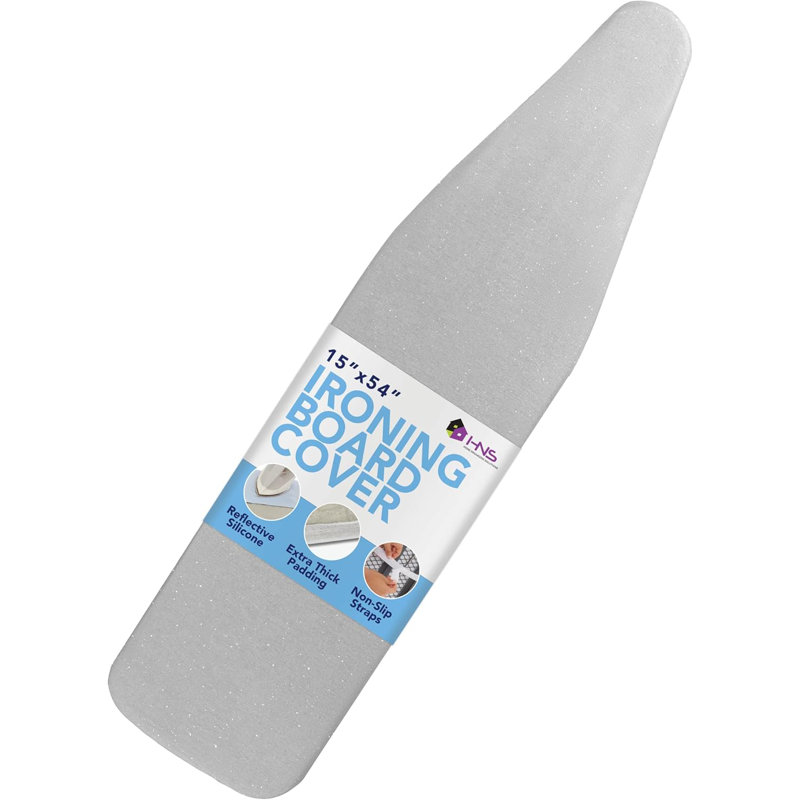 Housse et planche à repasser de 15 po x 54 po pour toutes les tailles standard, Gris