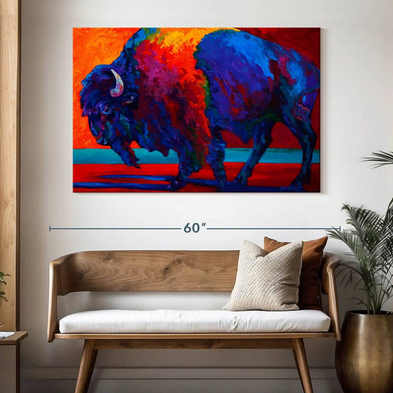 Abstract Bison, 34" H x 51" W