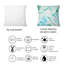 Éléments graphiques rétro en bleu et vert I - Coussin décoratif imprimé moderne-359793882
