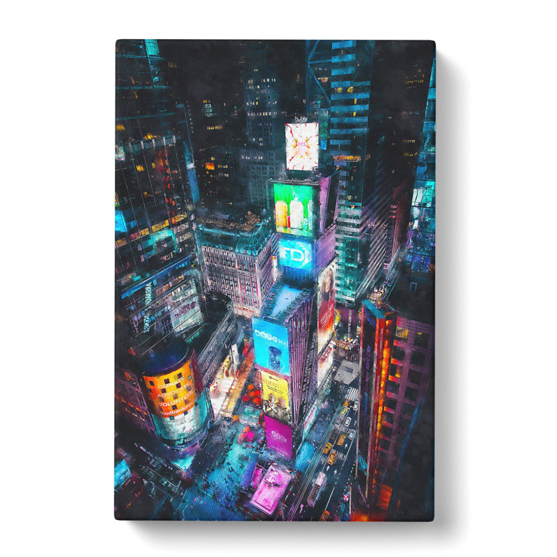 Times Square In New York City - Wrapped Canvas Print, 91cm H x 60cm W x 3cm D