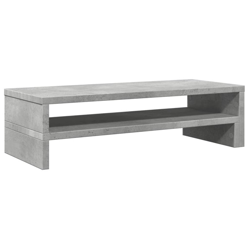 Beesan Manufactured Wood Monitor Stand, Concrete Grey