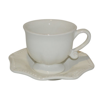 Isabella Cup & Saucer - Ivory