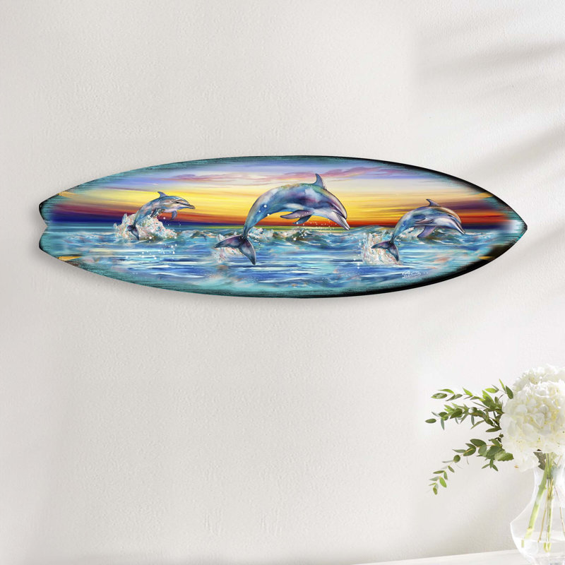 Handmade Nautical & Beach Wall Decor on Wood, 17" H x 60" W x 1" D