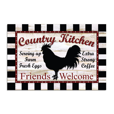 Tapis d'extérieur antidérapant Country Kitchen 27 po x 18 po