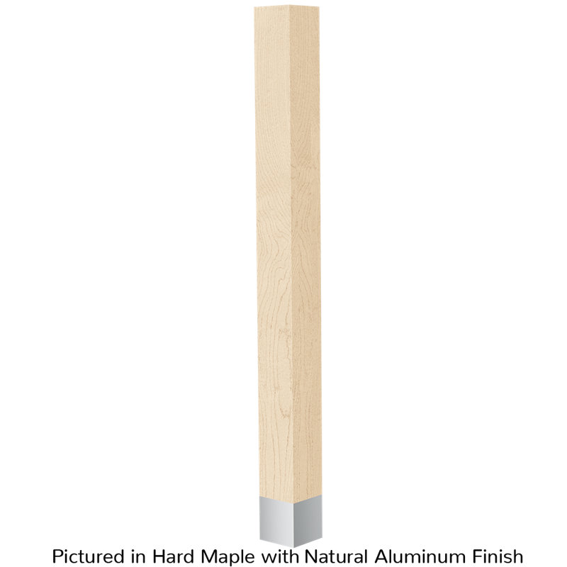 Sivanne Table Leg, Natural Aluminum, 35.25" H x 3" W x 3" D