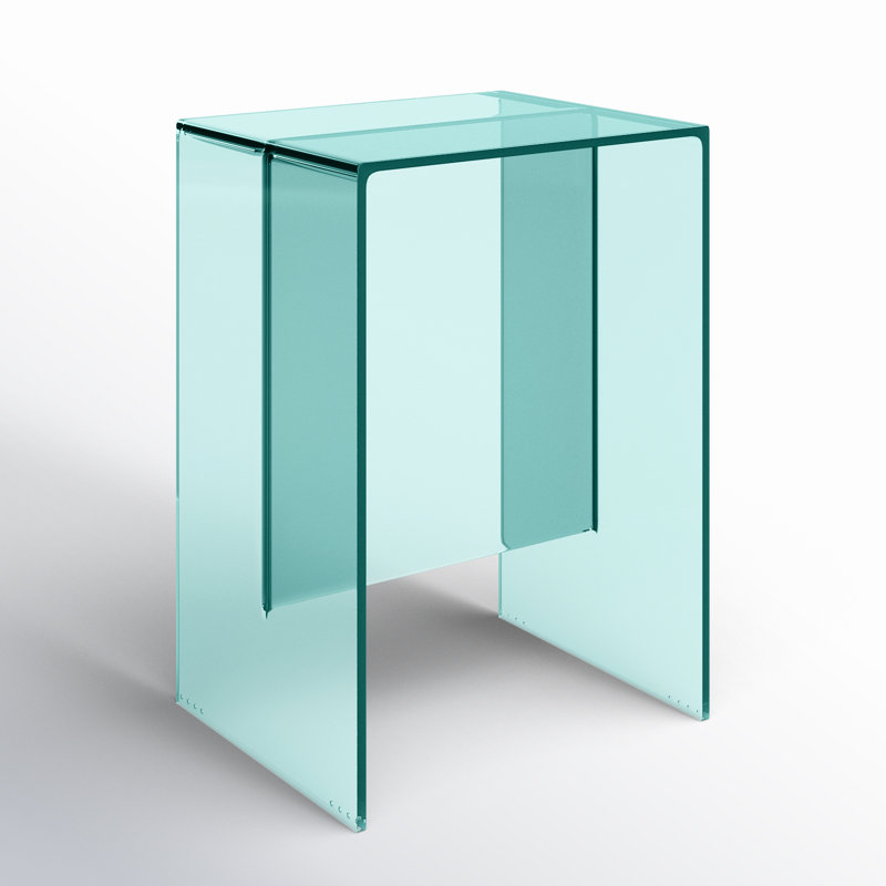 Max Beam End Table, Aquamarine Green