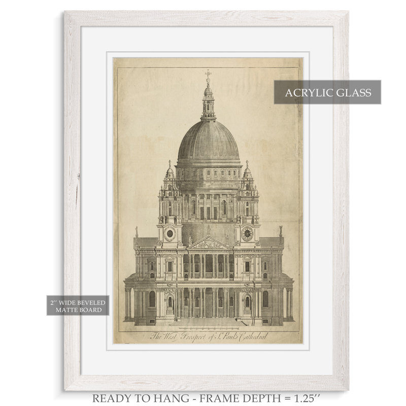 « st. paul cathedral » par paul cezanne-« photo », reproduction d’art encadrée, H 44 po x l 32 po x P 1,25 po