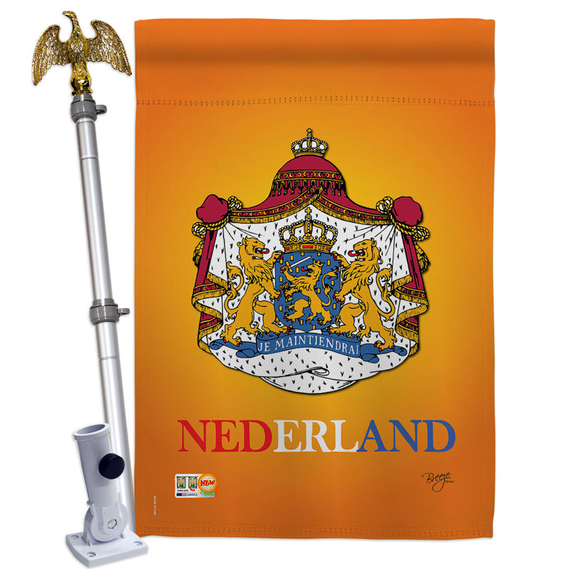 Double Sided 40'' H x 28'' W Polyester Flag Set