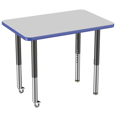 Rectangle T-Mold Adjustable Height Activity Table
