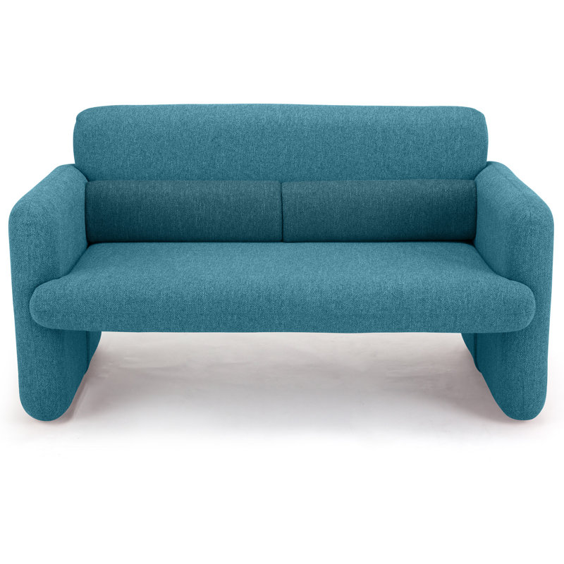 Canapé à accoudoirs arrondis 55 po Napolitano, Bleu